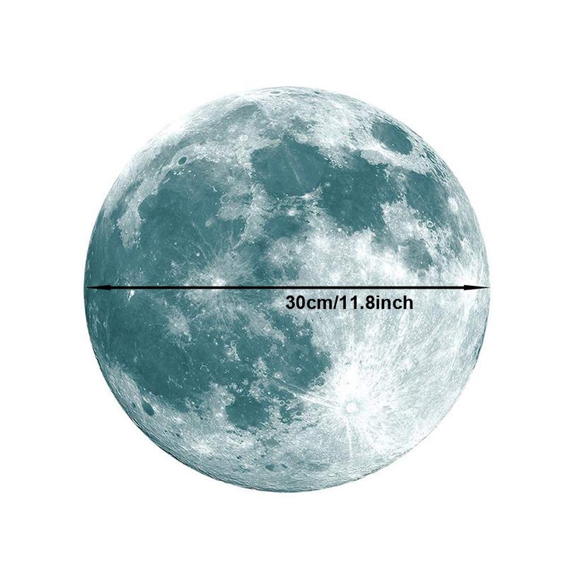 يويران ملصقات حائط Yuyeran Glow Moon ملصقات مضيئة على شكل قمر يتوهج في الظلام لتزيين غرفة الأطفال - Image 5